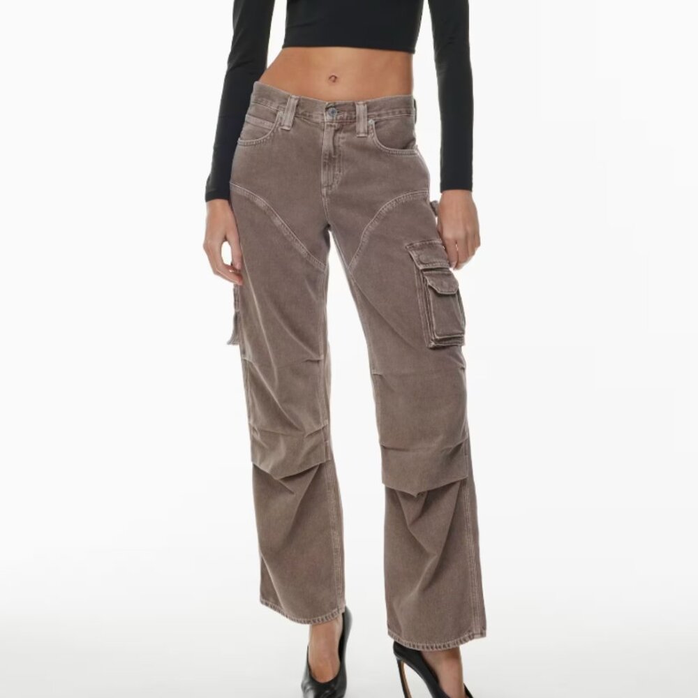 Agolde Nera Cargo Pant in Feather Size 28